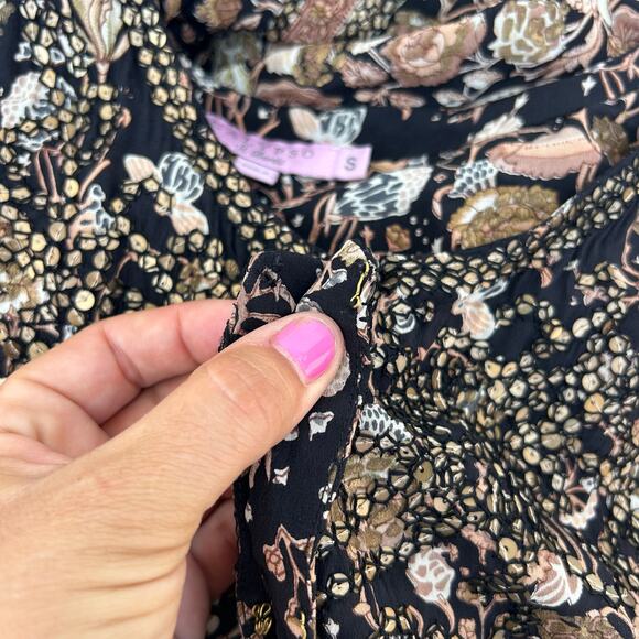 Calypso St. Barth Silk Sequin Embroidered Maxi Dress Long Brown Small Boho - Picture 12 of 13